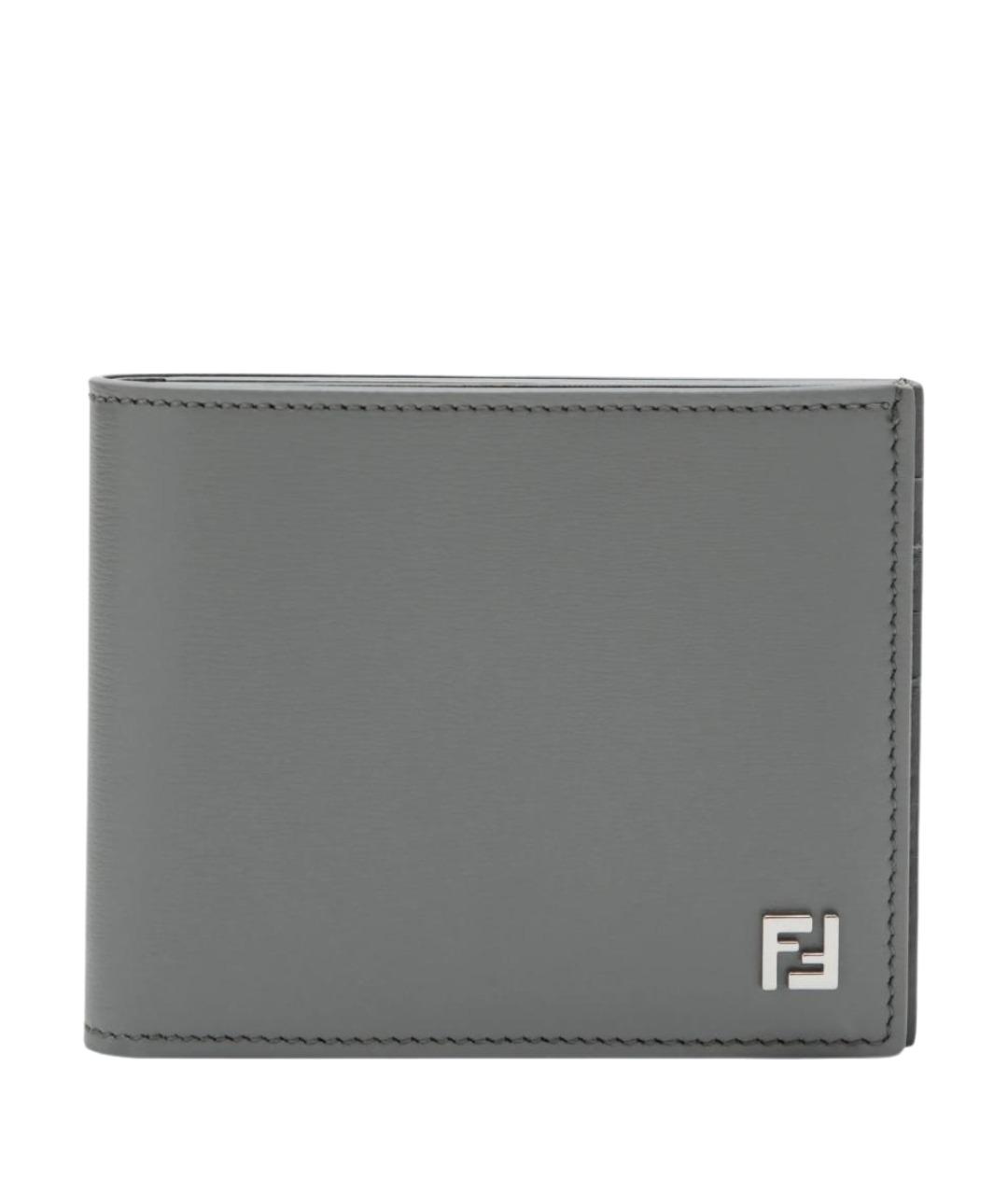 FENDI Серый кожаный кошелек, фото 1