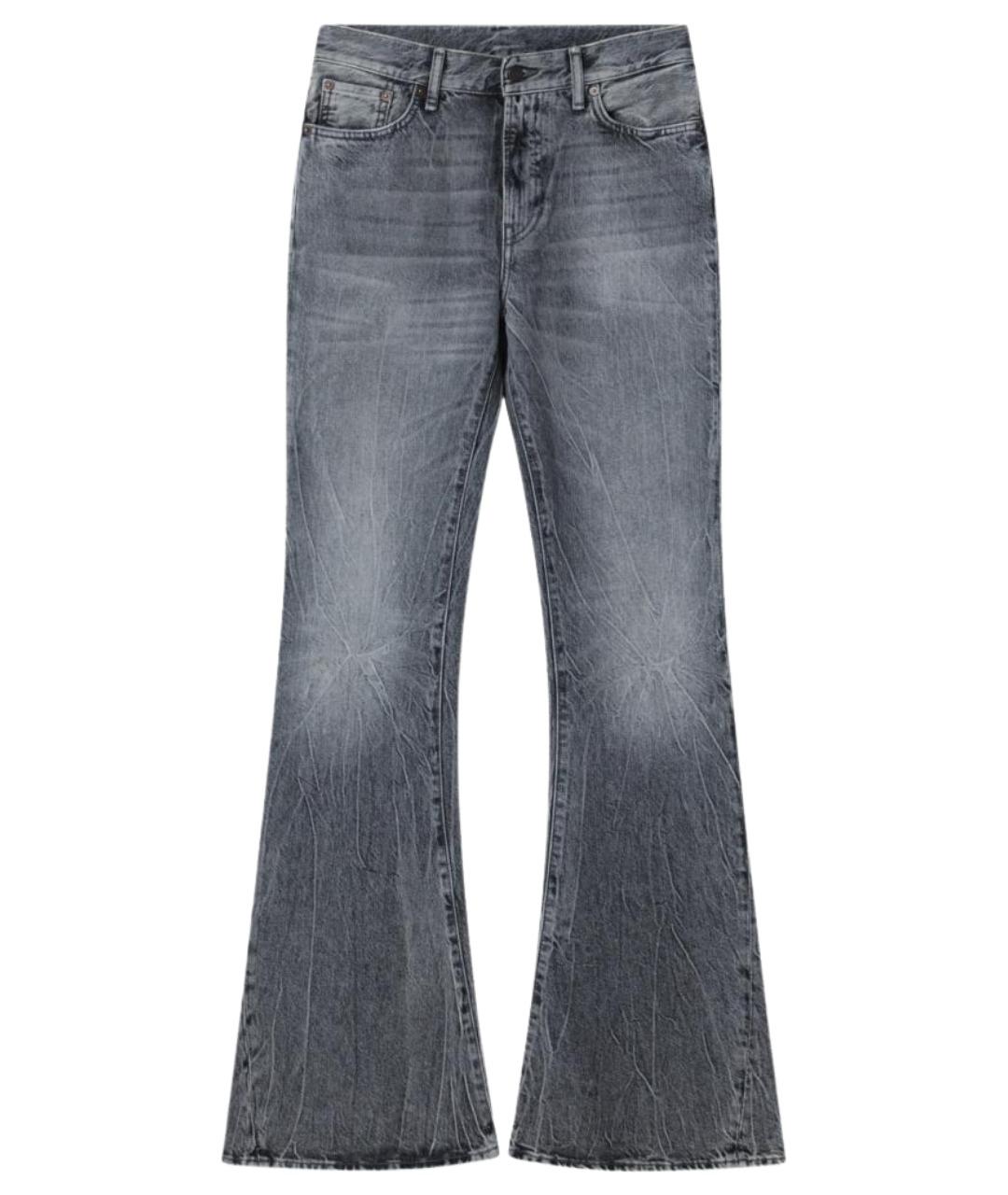 ACNE STUDIOS Серые хлопковые прямые джинсы, фото 1