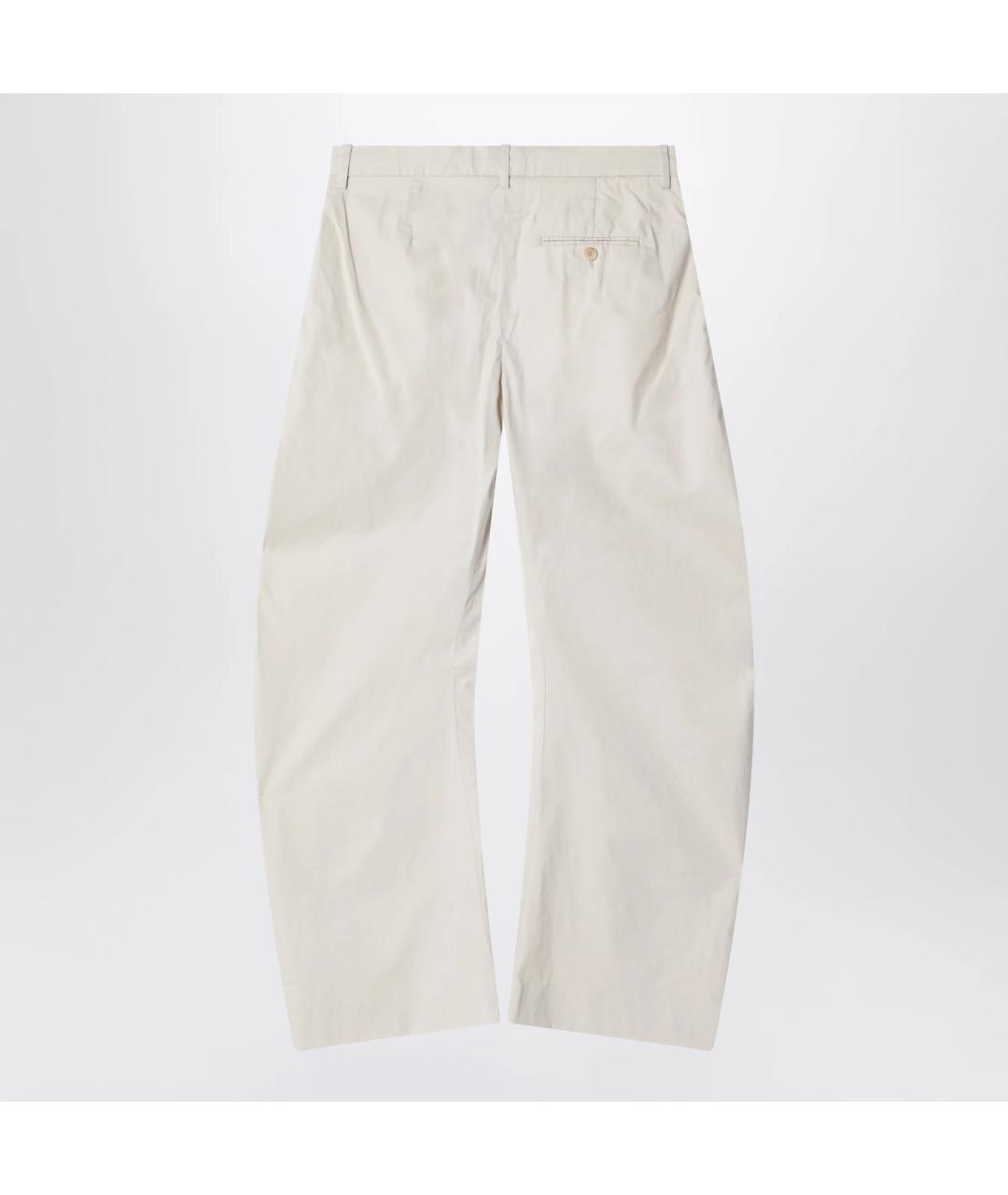 ACNE STUDIOS Бежевые хлопковые прямые брюки, фото 2