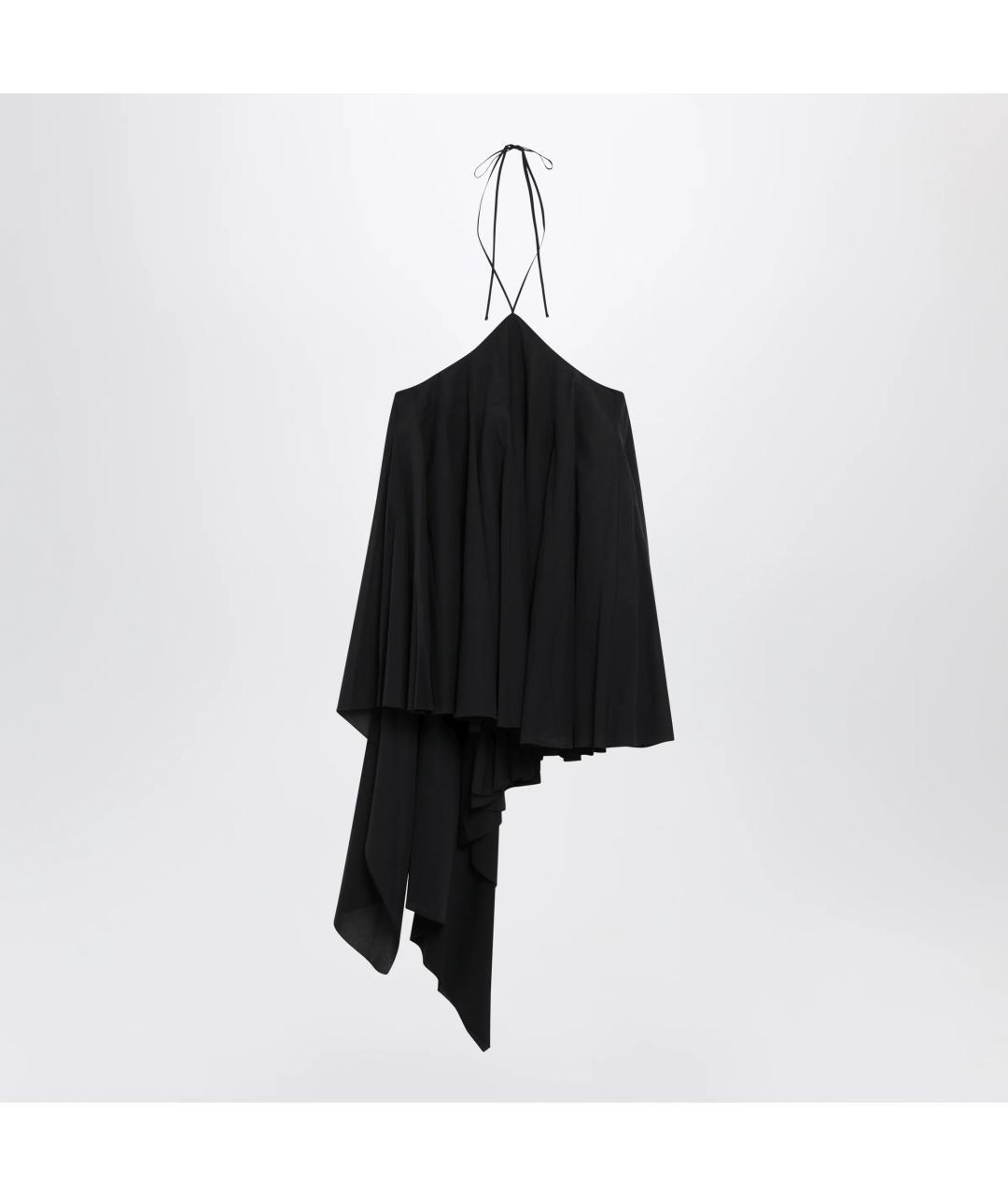 JACQUEMUS Черное хлопковое коктейльное платье, фото 3
