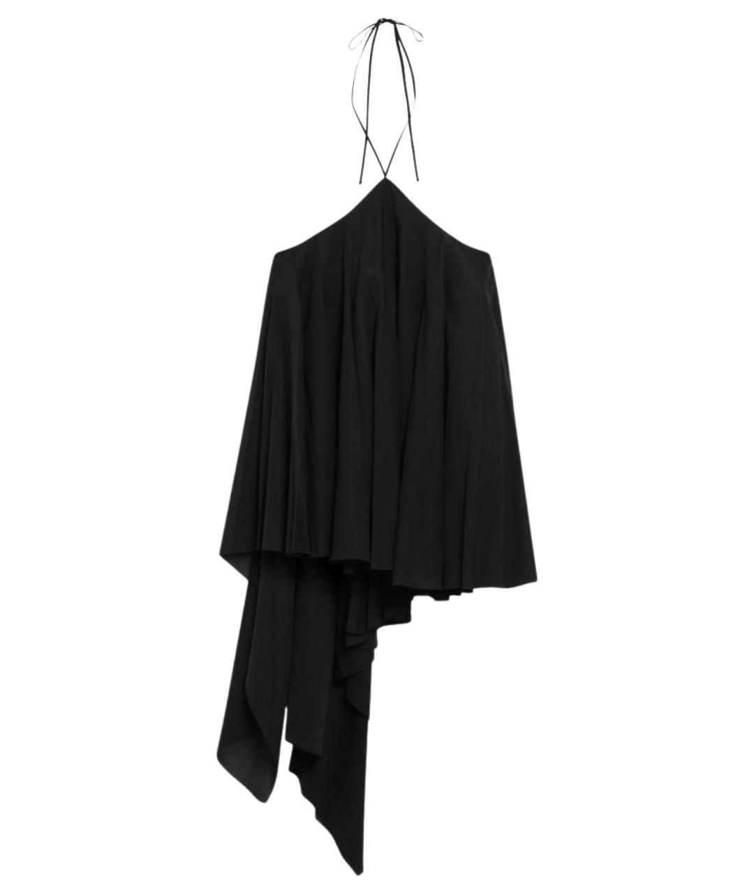 JACQUEMUS Черное хлопковое коктейльное платье, фото 1