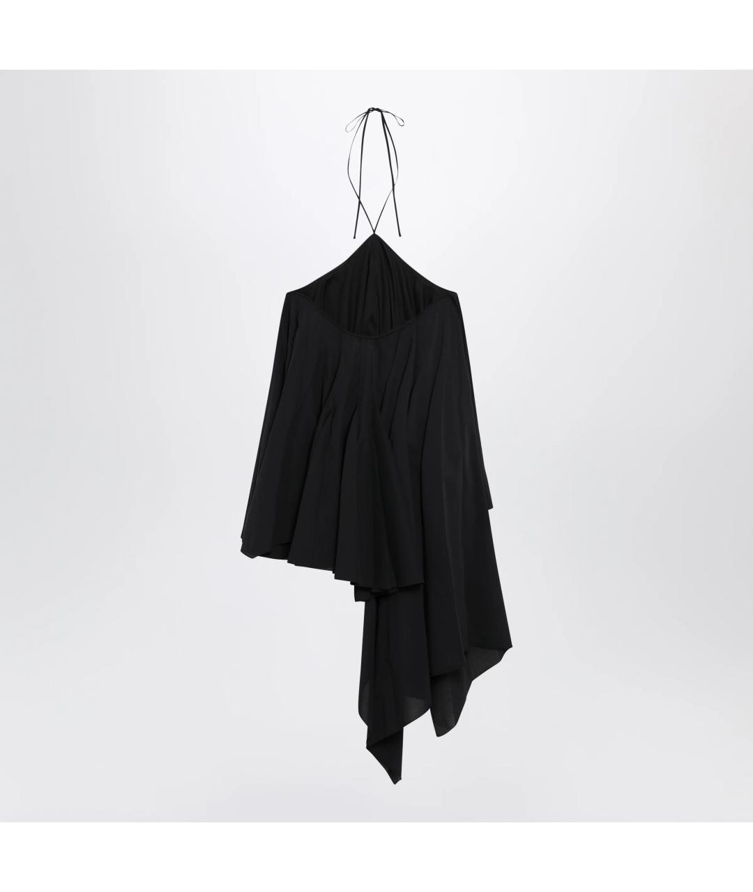 JACQUEMUS Черное хлопковое коктейльное платье, фото 2