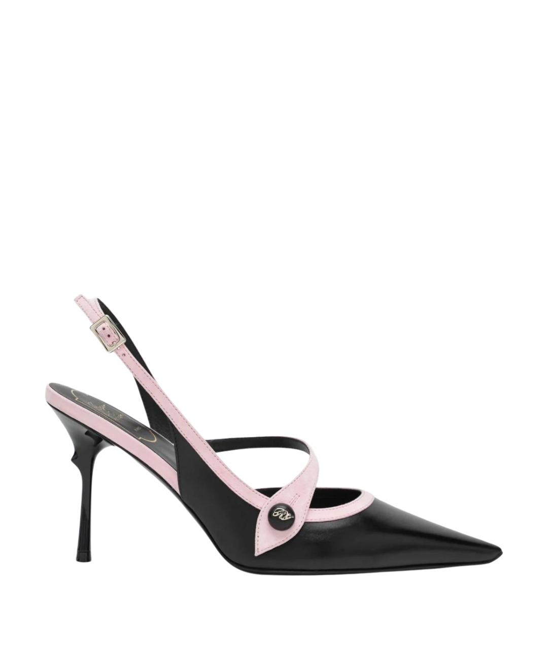 ROGER VIVIER Черные кожаные туфли, фото 1