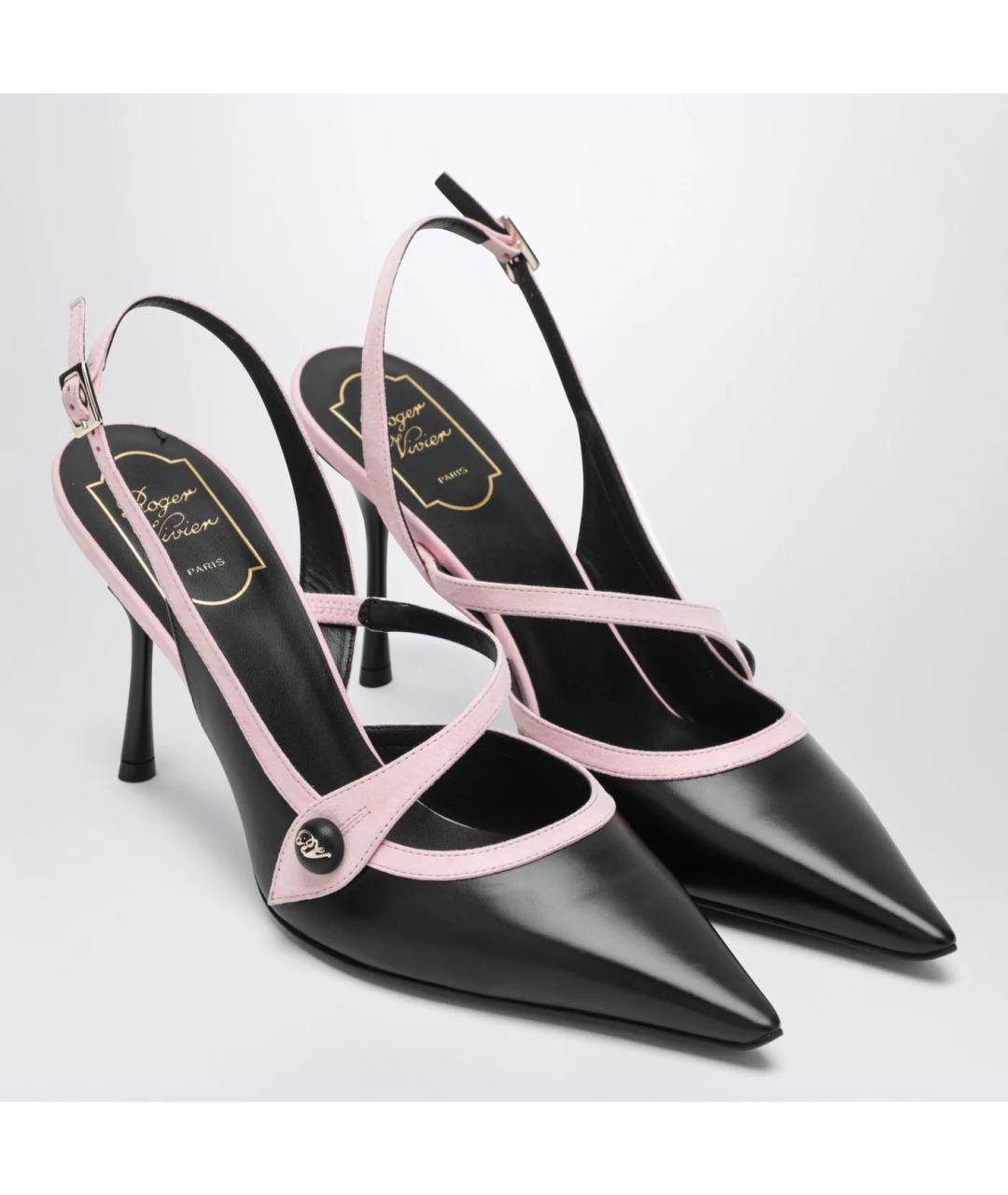 ROGER VIVIER Черные кожаные туфли, фото 2
