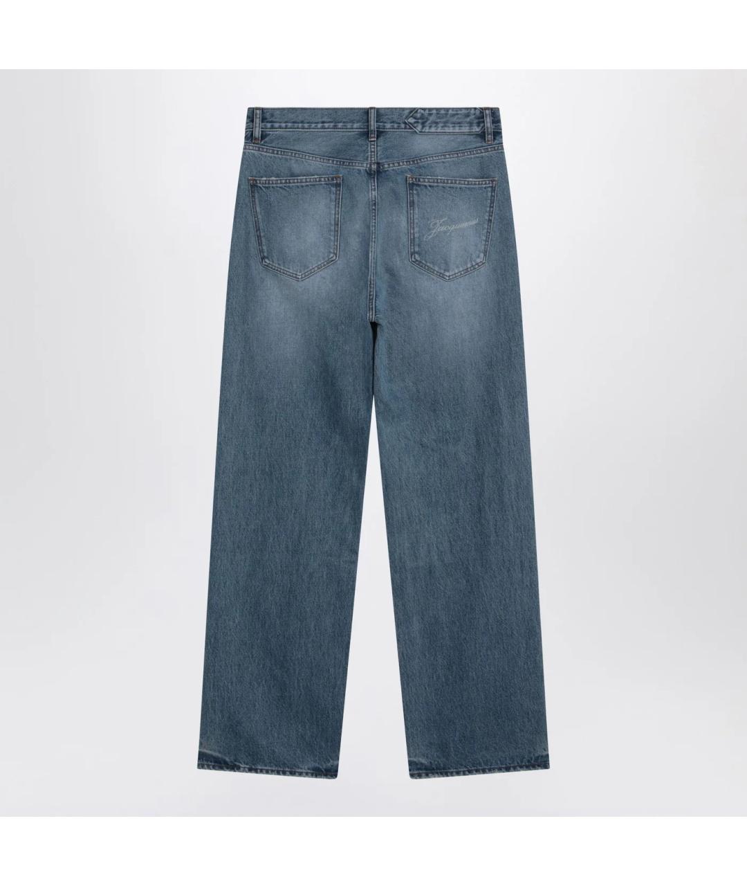 JACQUEMUS Синие хлопковые прямые джинсы, фото 2