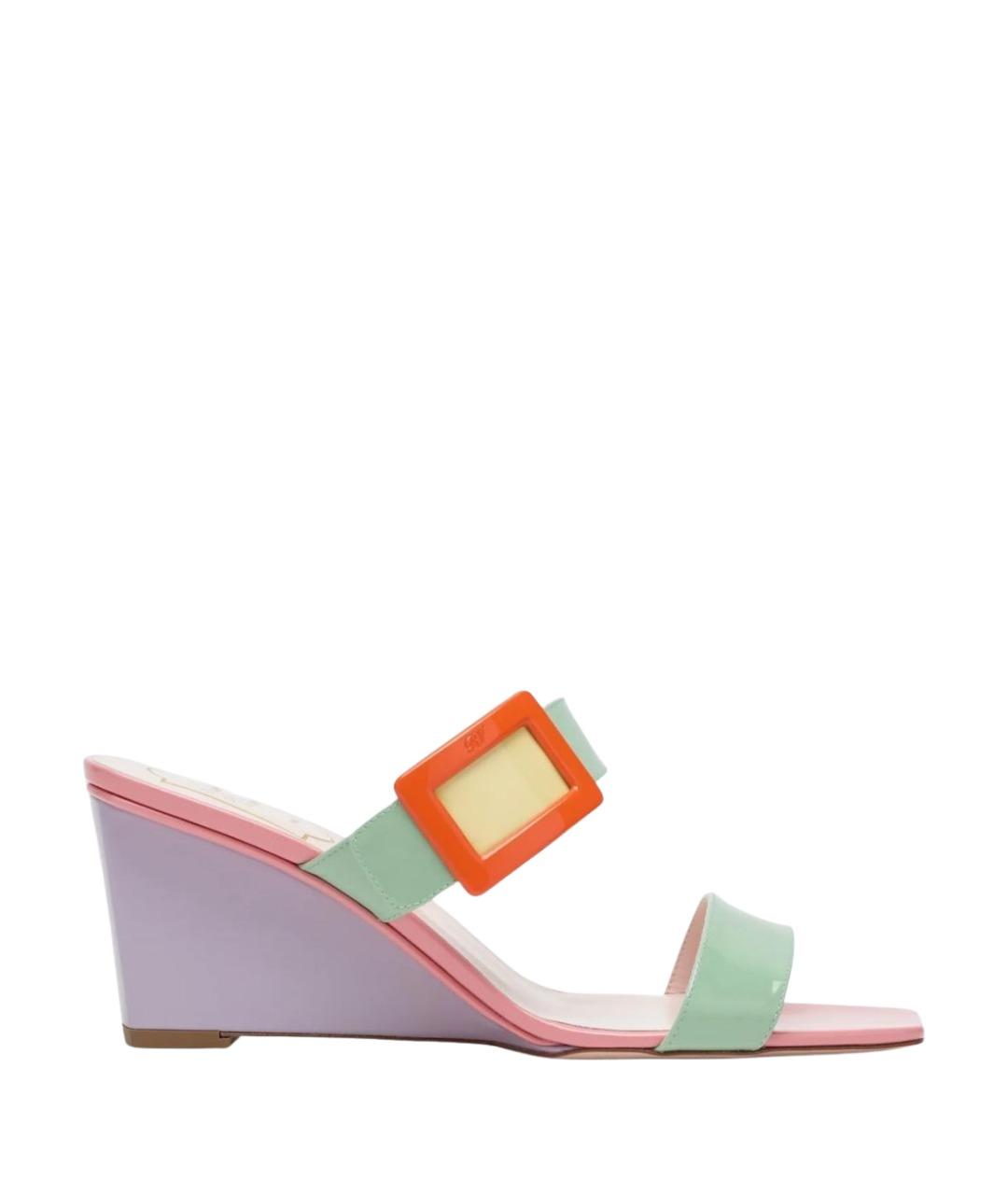 ROGER VIVIER Мульти мюли из лакированной кожи, фото 1