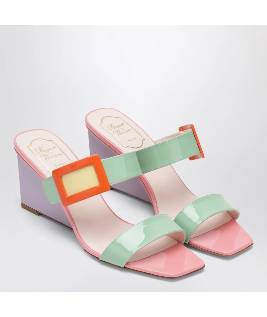ROGER VIVIER Мульти мюли из лакированной кожи, фото 2