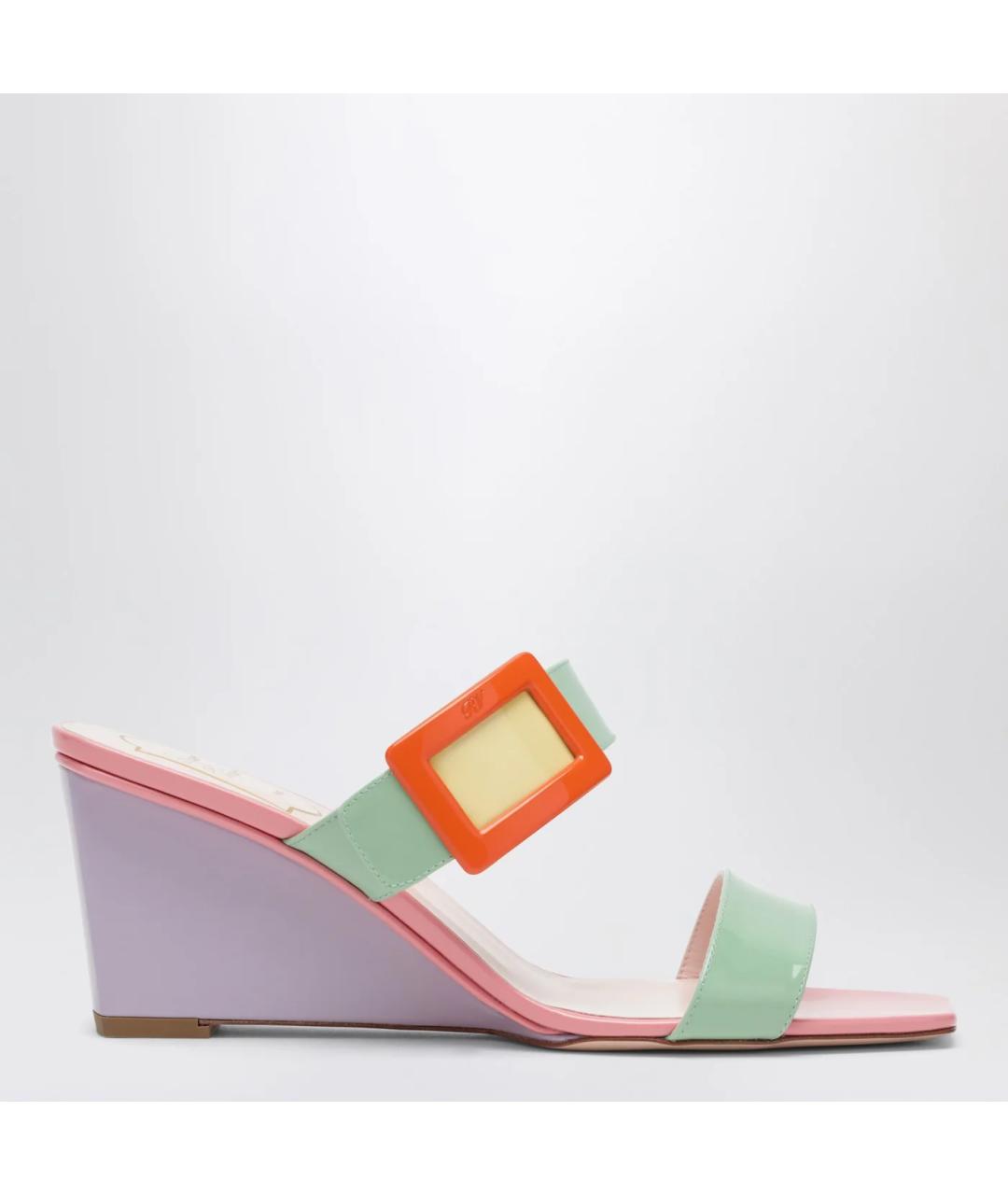ROGER VIVIER Мульти мюли из лакированной кожи, фото 3