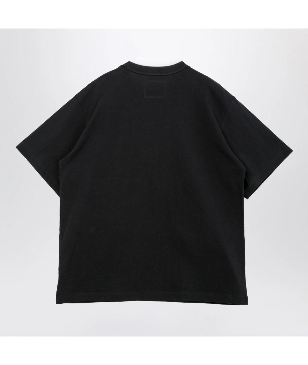 SACAI Черная хлопковая футболка, фото 2