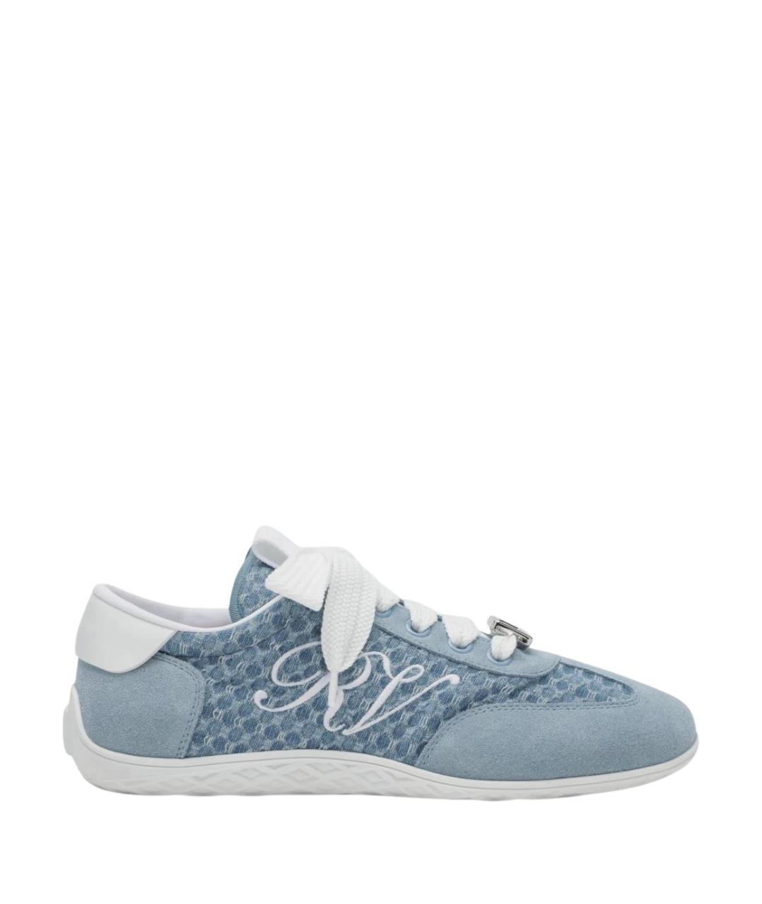 ROGER VIVIER Голубые замшевые туфли, фото 1