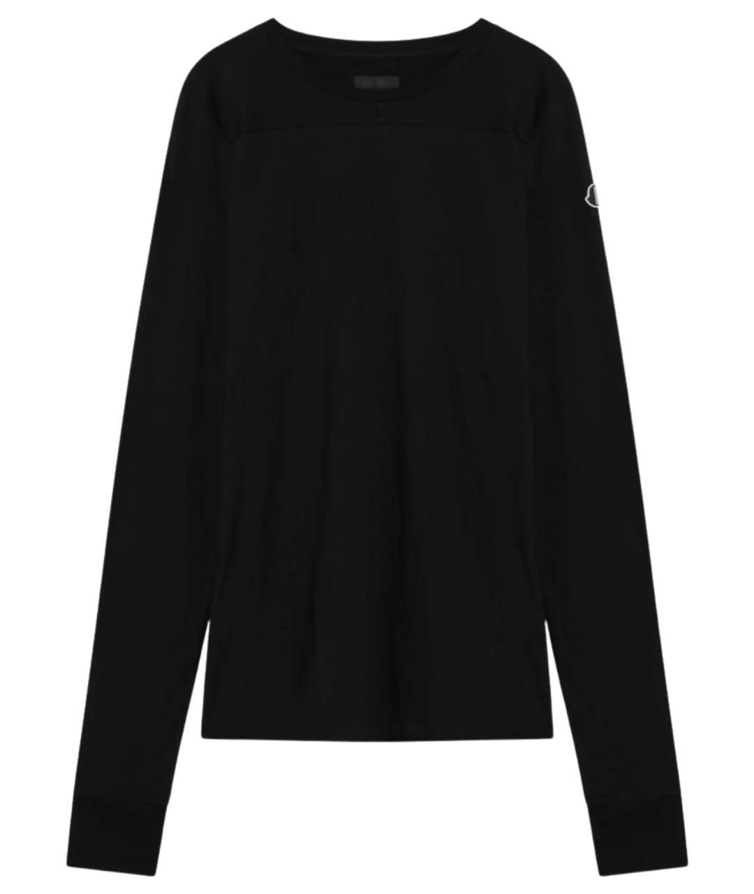 MONCLER Черный хлопковый джемпер / свитер, фото 1