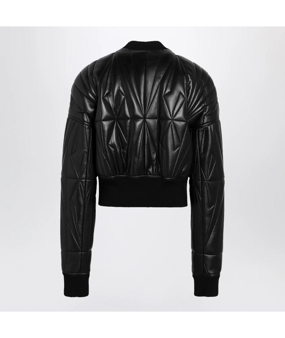 MONCLER Черная кожаная куртка, фото 2
