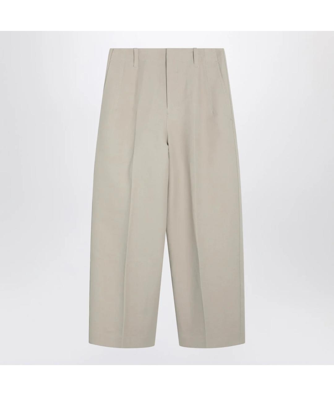 JACQUEMUS Бежевые хлопковые повседневные брюки, фото 3