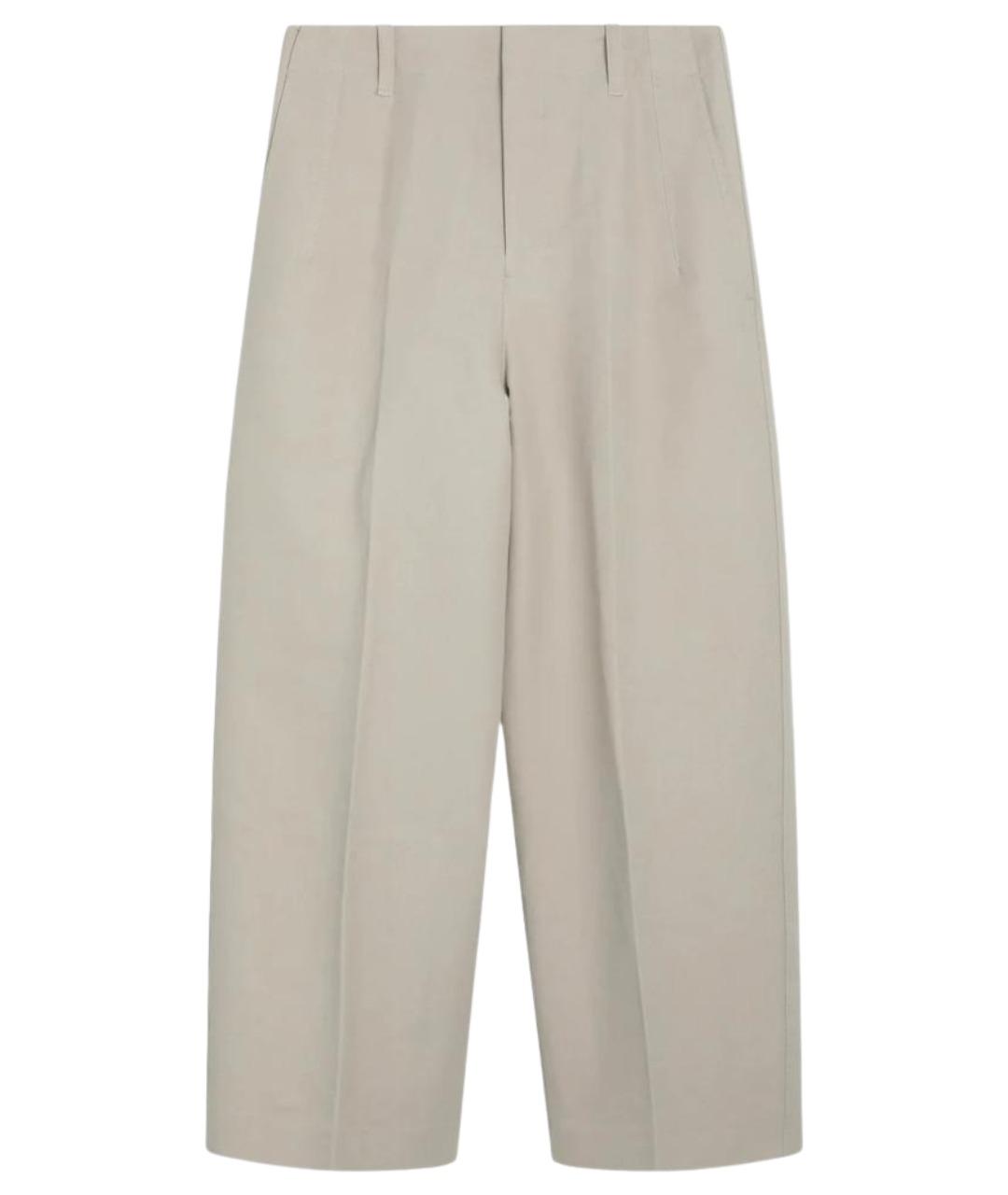 JACQUEMUS Бежевые хлопковые повседневные брюки, фото 1