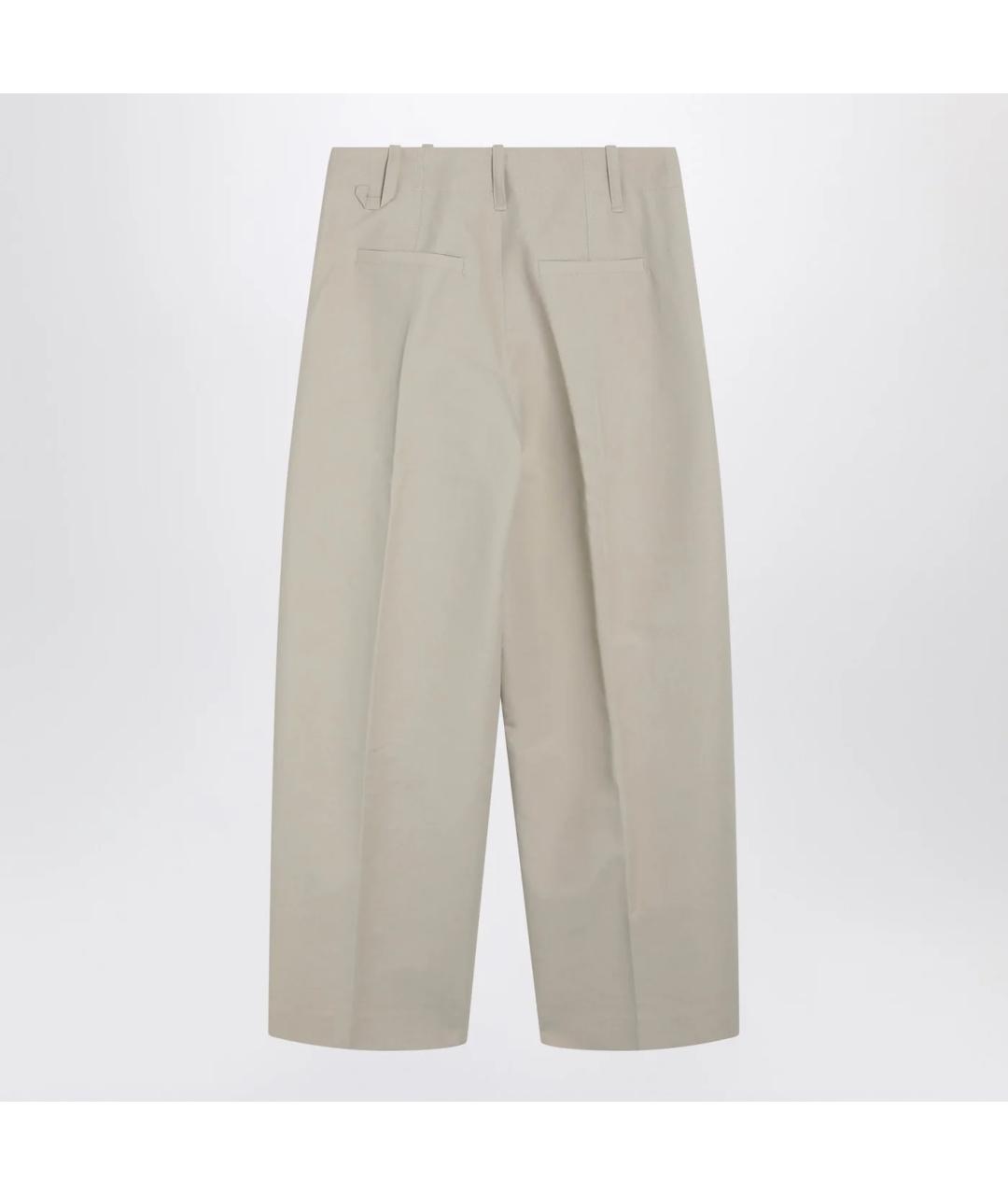 JACQUEMUS Бежевые хлопковые повседневные брюки, фото 2