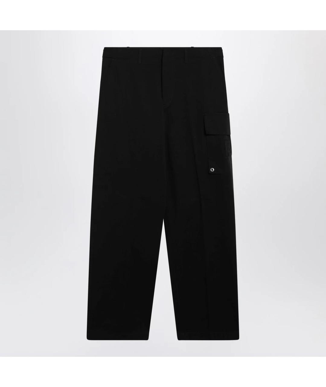 FENDI Черные хлопковые повседневные брюки, фото 3