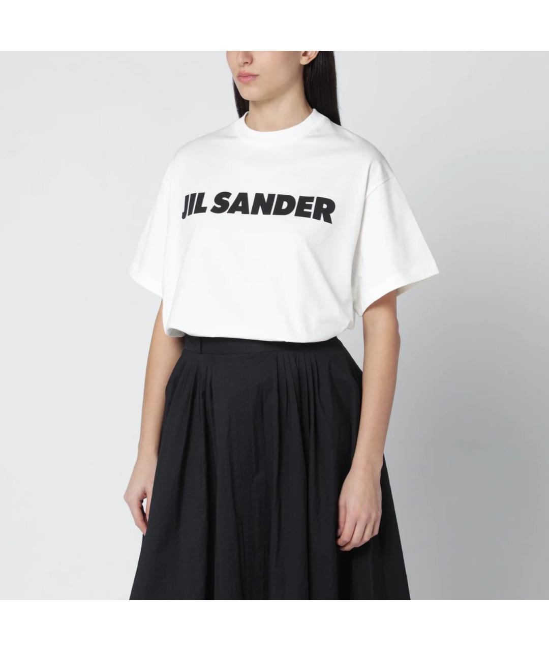 JIL SANDER Белая хлопковая футболка, фото 3