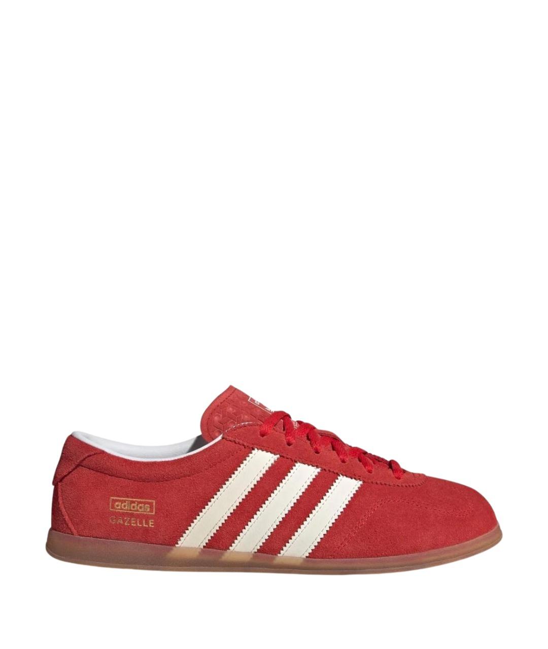 ADIDAS Красные замшевые кеды, фото 1