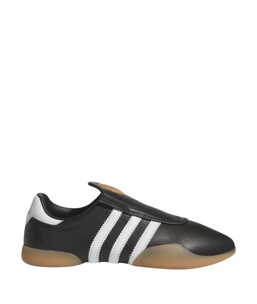 ADIDAS Черные кожаные кроссовки, фото 1