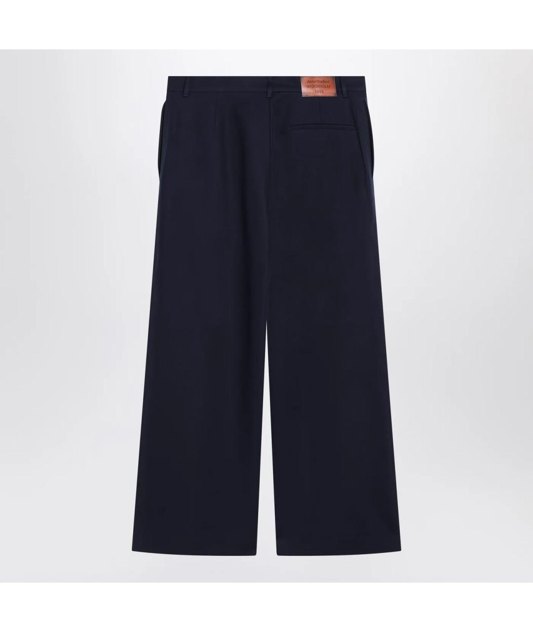 ACNE STUDIOS Синие хлопковые повседневные брюки, фото 2