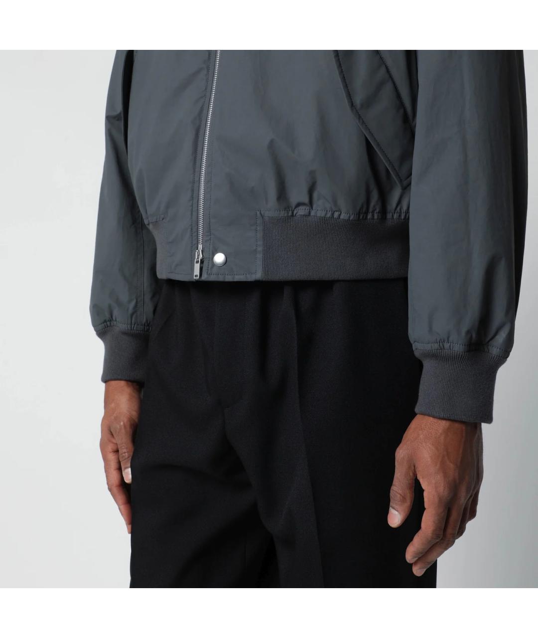 JIL SANDER Серая хлопковая куртка, фото 2