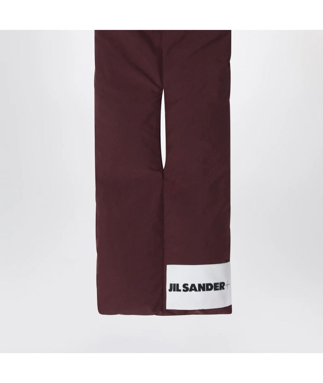 JIL SANDER Коричневый шарф, фото 2