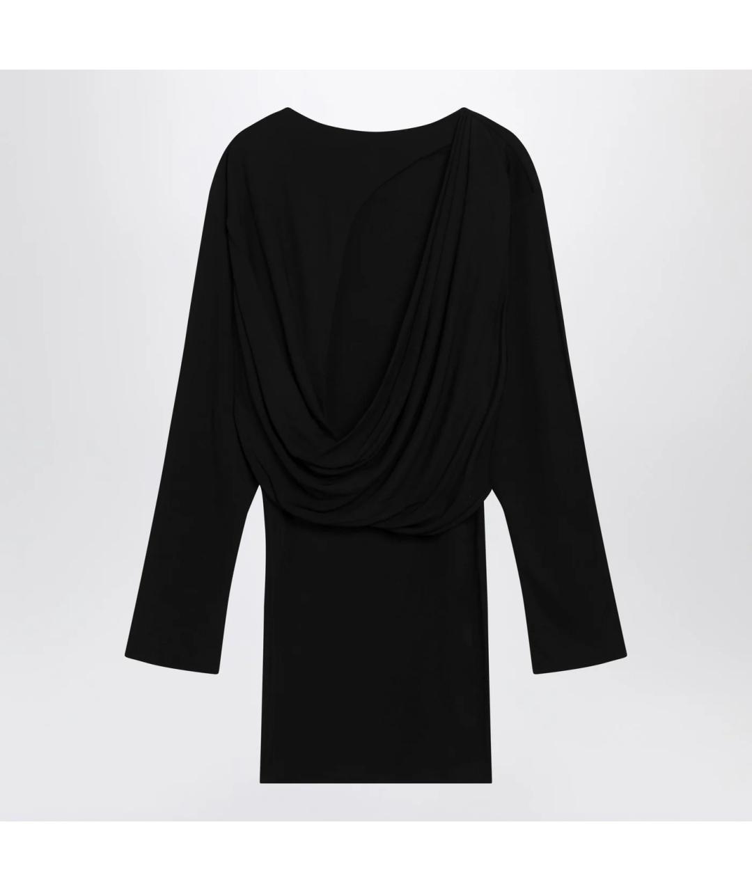 JACQUEMUS Черное вискозное коктейльное платье, фото 2
