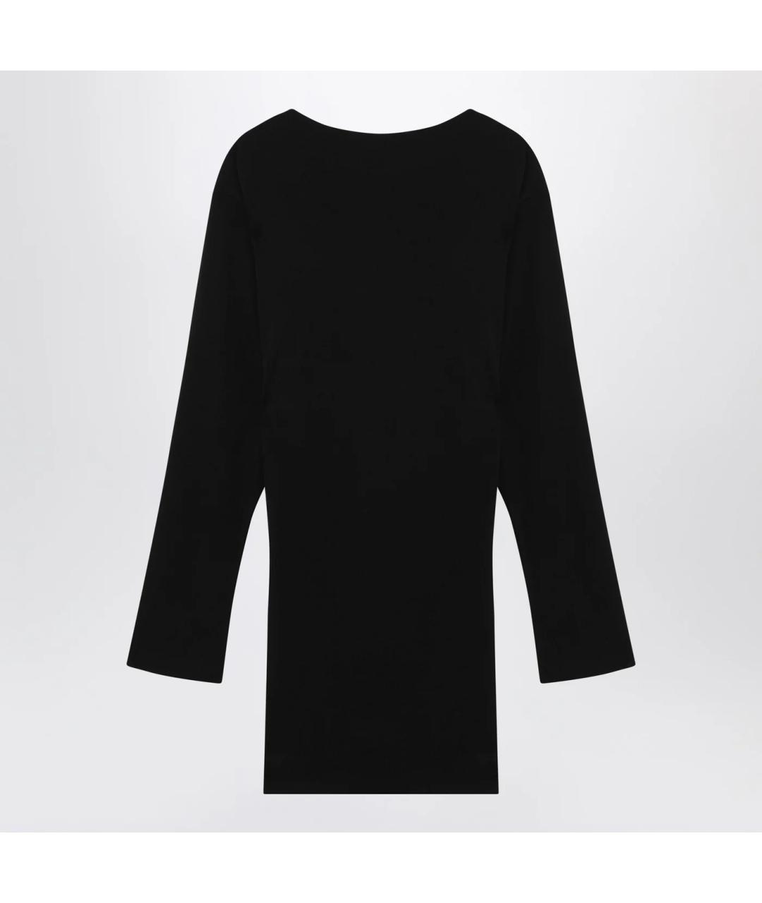 JACQUEMUS Черное вискозное коктейльное платье, фото 3