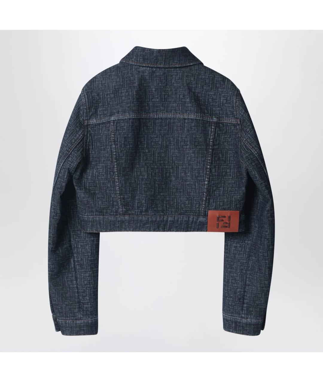 FENDI Темно-синяя деним куртка, фото 2