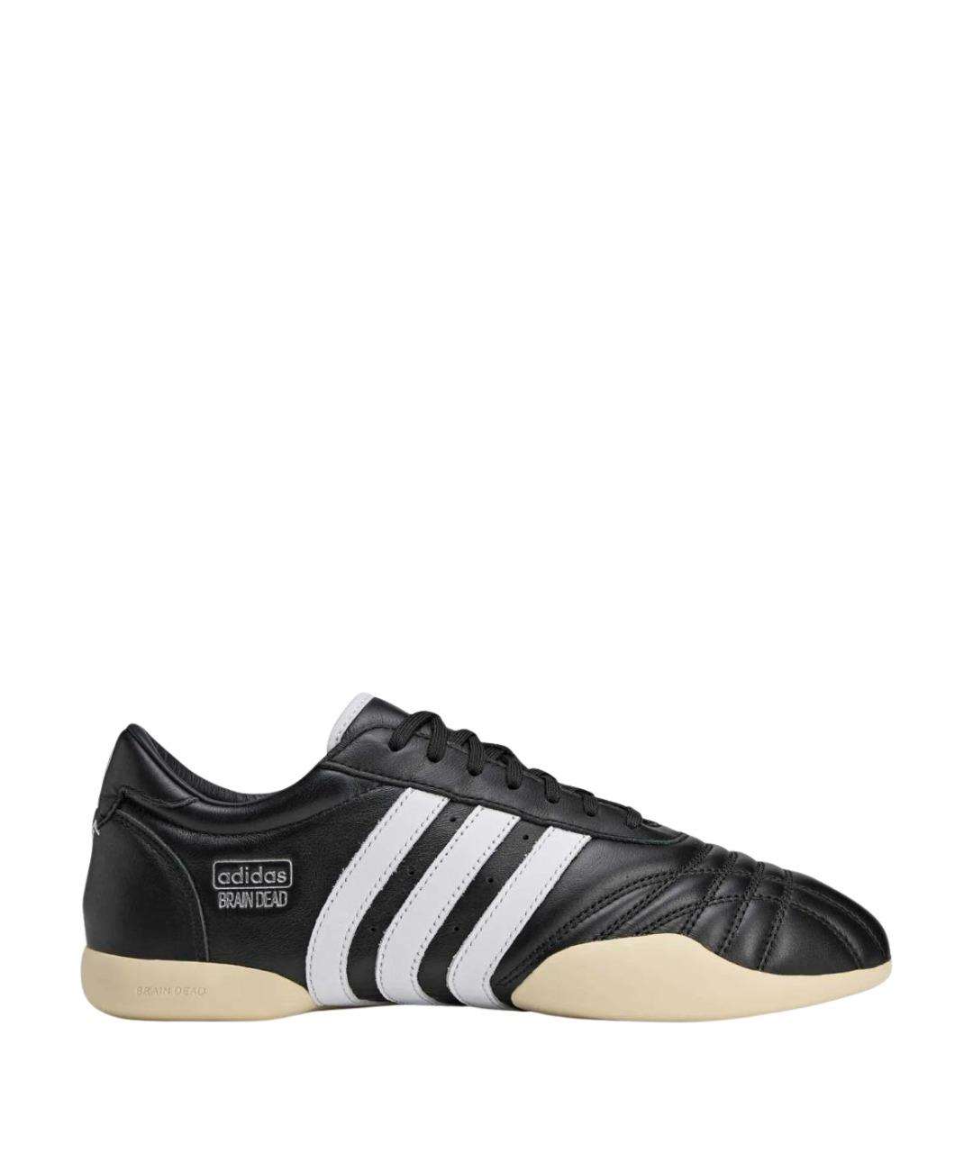 ADIDAS Черные кожаные низкие кроссовки / кеды, фото 1