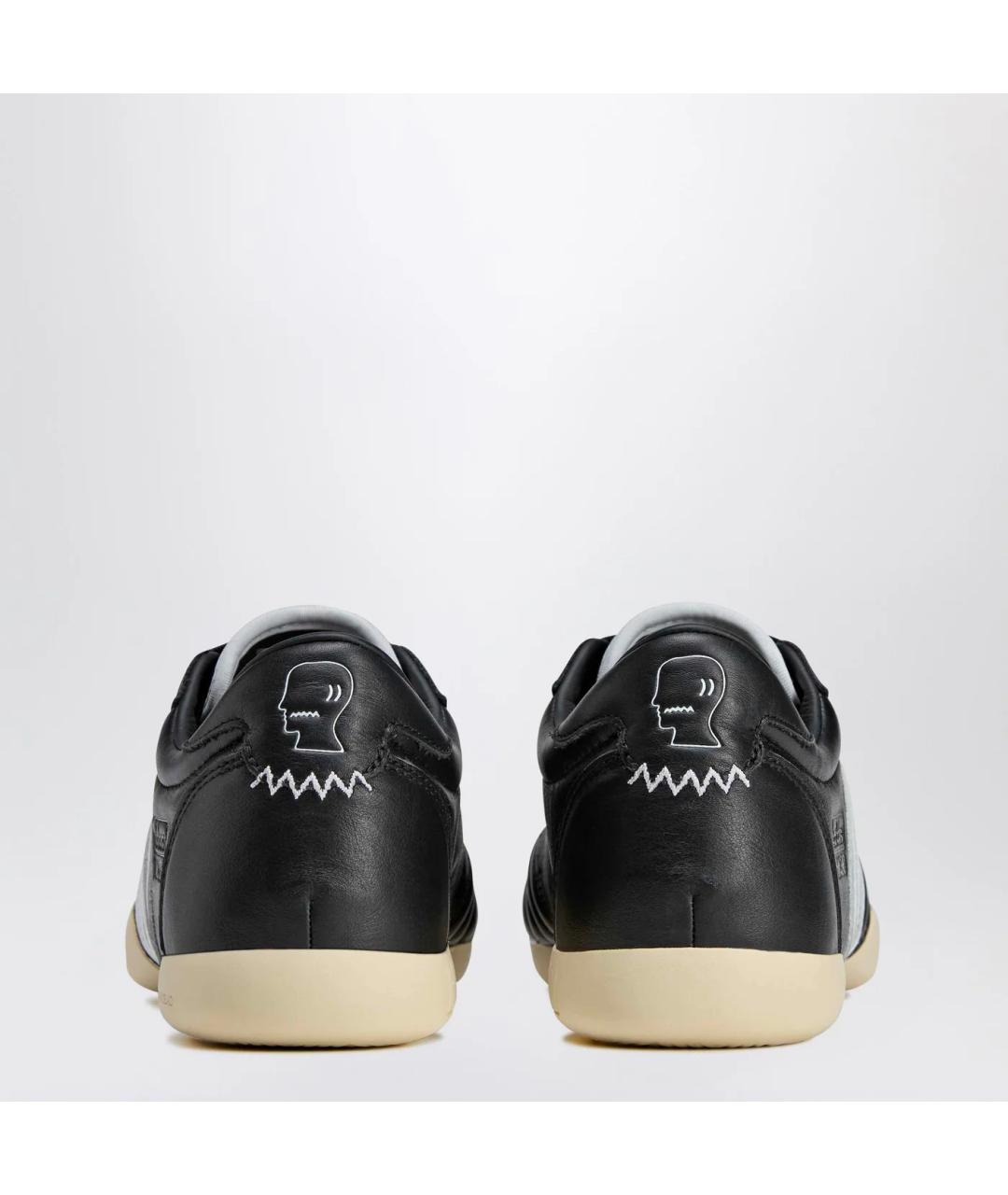 ADIDAS Черные кожаные низкие кроссовки / кеды, фото 2
