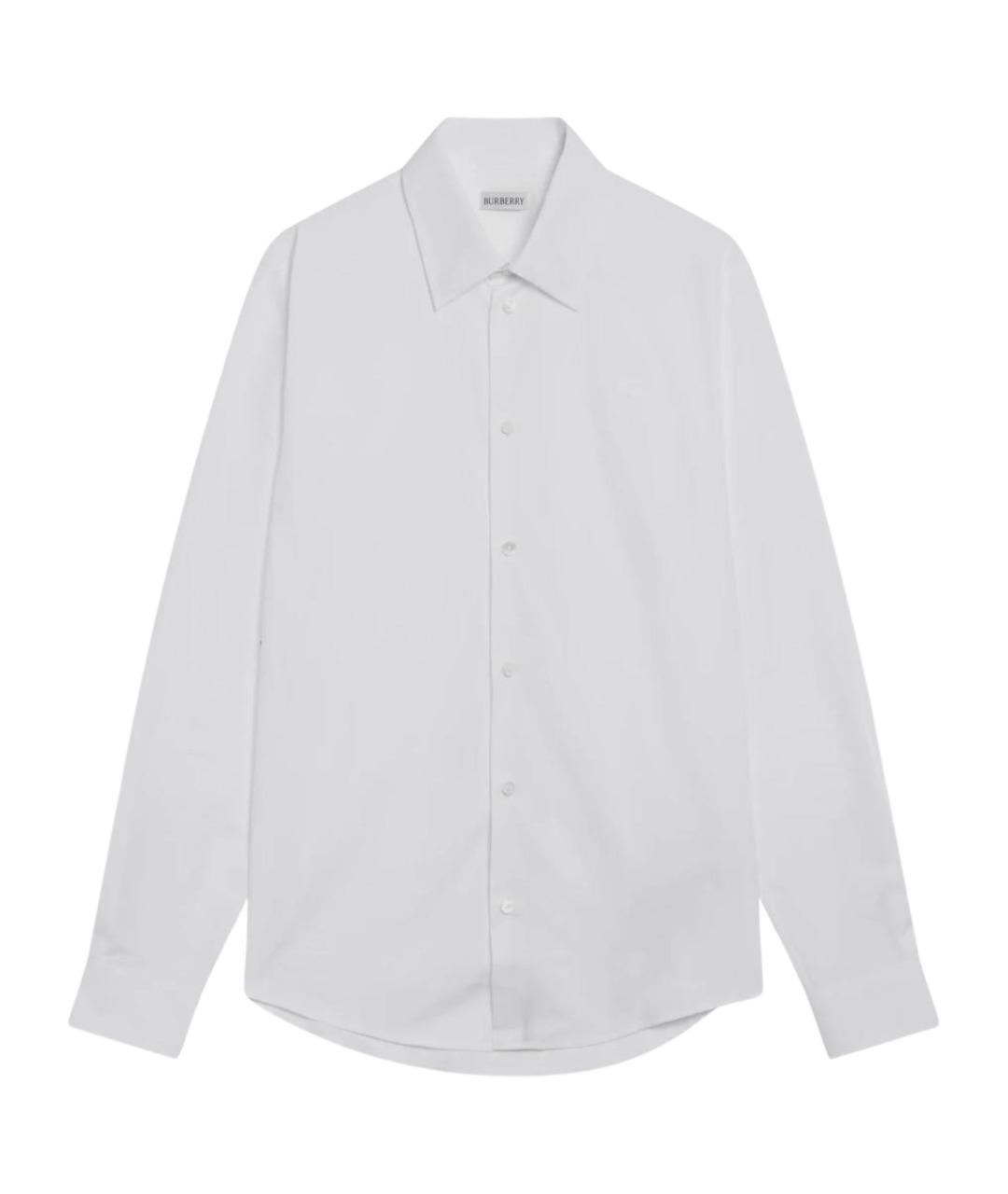 BURBERRY Белая хлопковая классическая рубашка, фото 1
