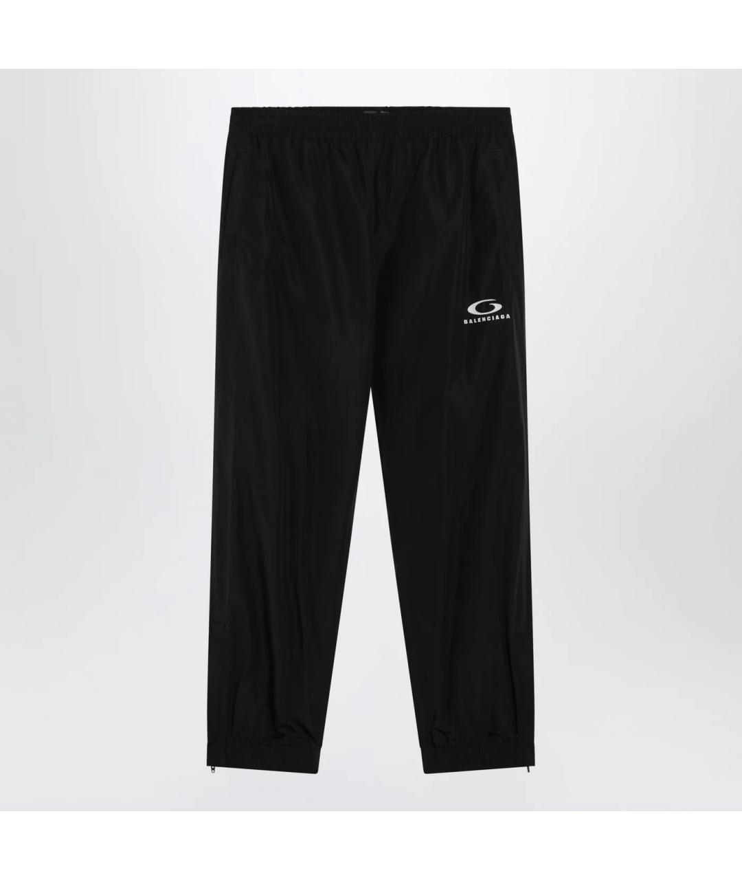 BALENCIAGA Черные хлопковые прямые брюки, фото 3