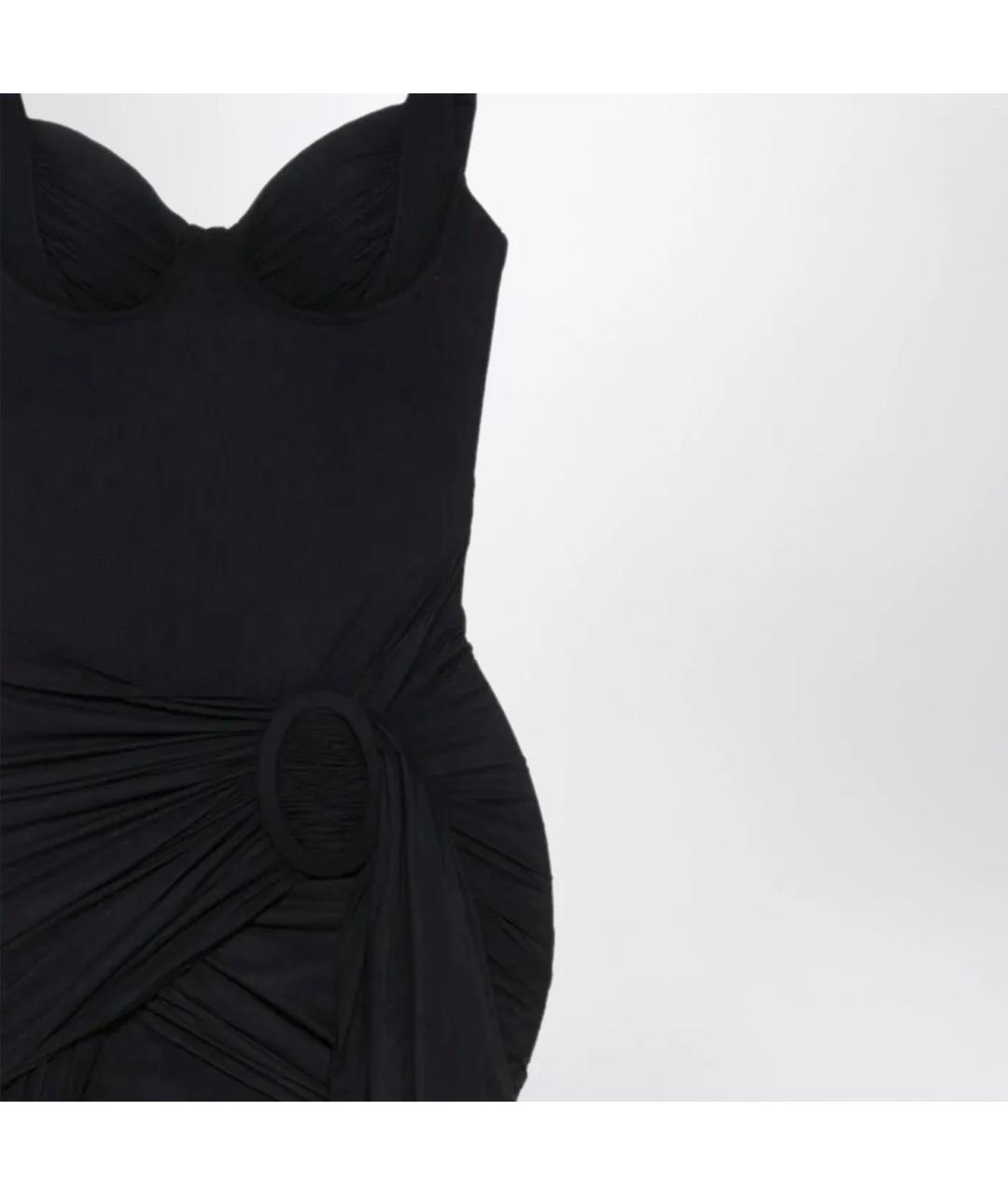 BALENCIAGA Черное хлопковое коктейльное платье, фото 2