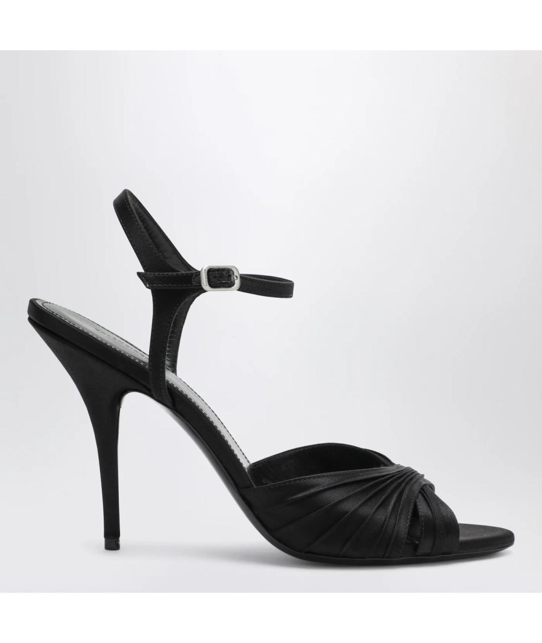 BALENCIAGA Черные текстильные босоножки, фото 3