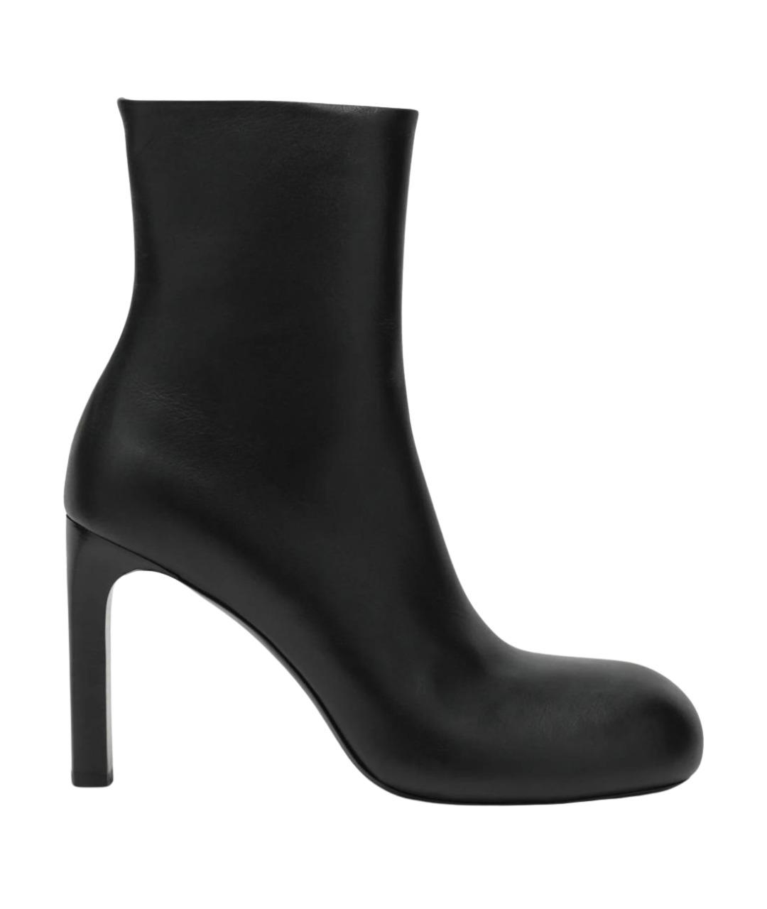 BALENCIAGA Черные кожаные ботильоны, фото 1