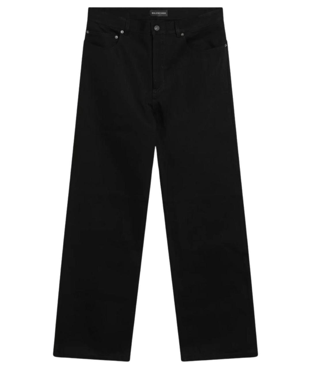 BALENCIAGA Черные хлопковые прямые джинсы, фото 1