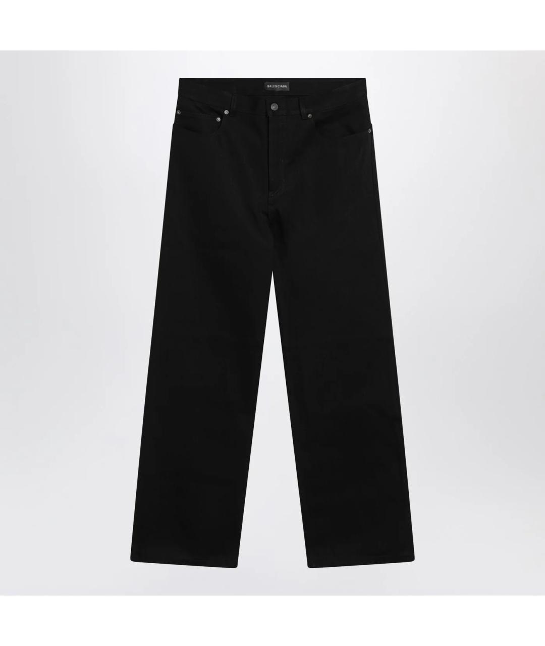 BALENCIAGA Черные хлопковые прямые джинсы, фото 3