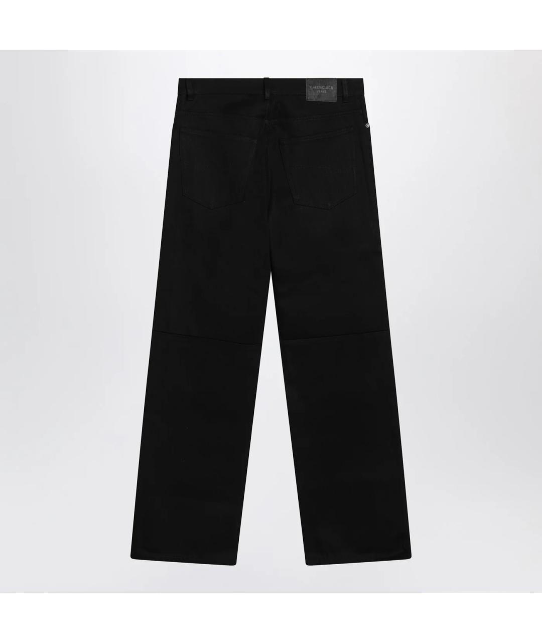 BALENCIAGA Черные хлопковые прямые джинсы, фото 2