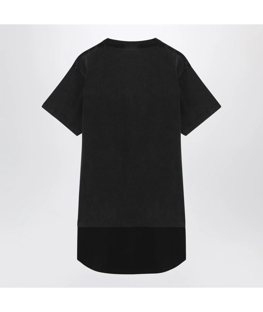 BALENCIAGA Черное хлопковое повседневное платье, фото 2