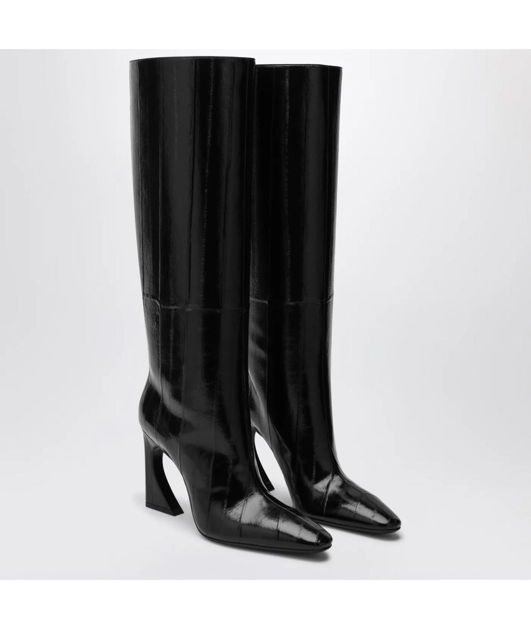 FENDI Черные кожаные сапоги, фото 2