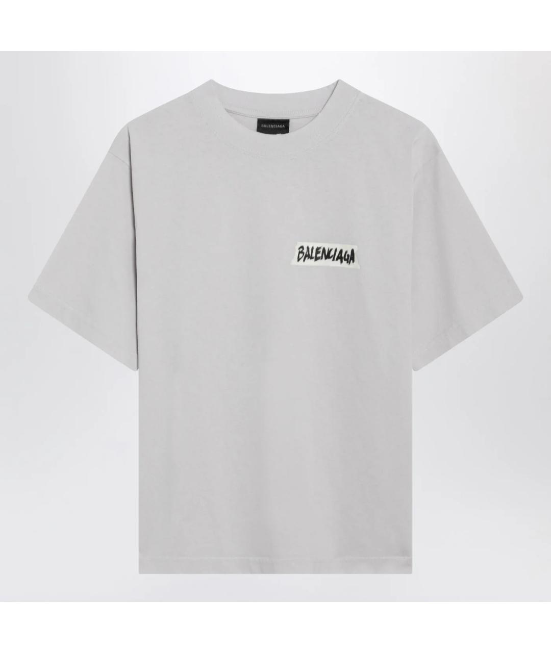 BALENCIAGA Белая хлопковая футболка, фото 3