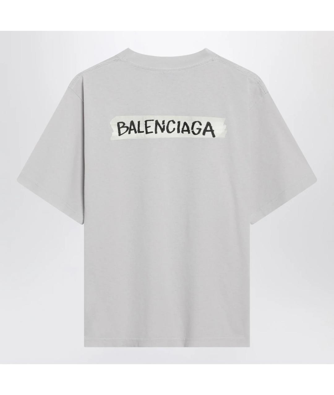 BALENCIAGA Белая хлопковая футболка, фото 2