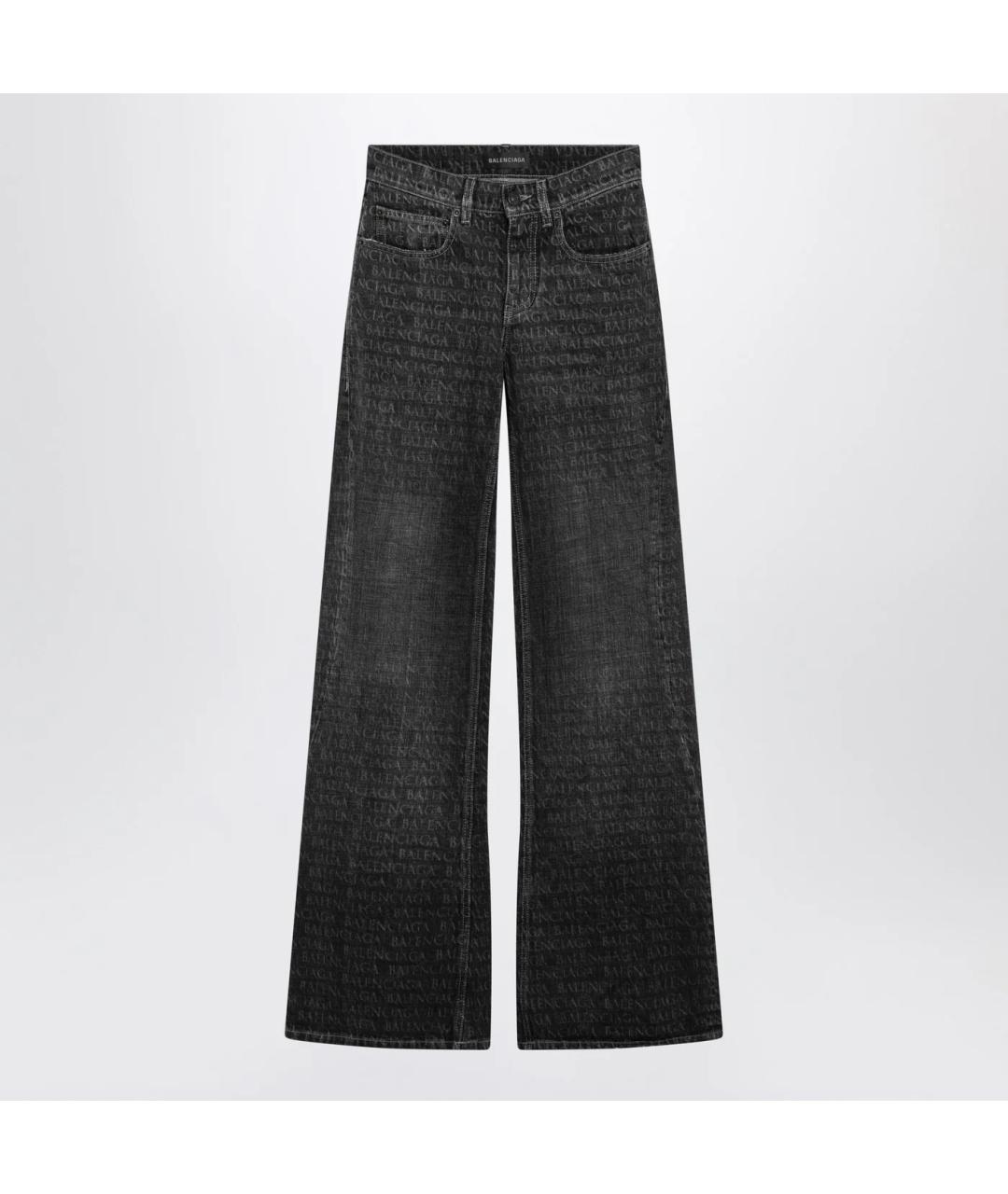 BALENCIAGA Черные хлопковые прямые джинсы, фото 3