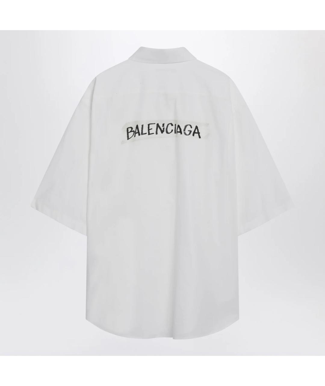 BALENCIAGA Белая хлопковая кэжуал рубашка, фото 2