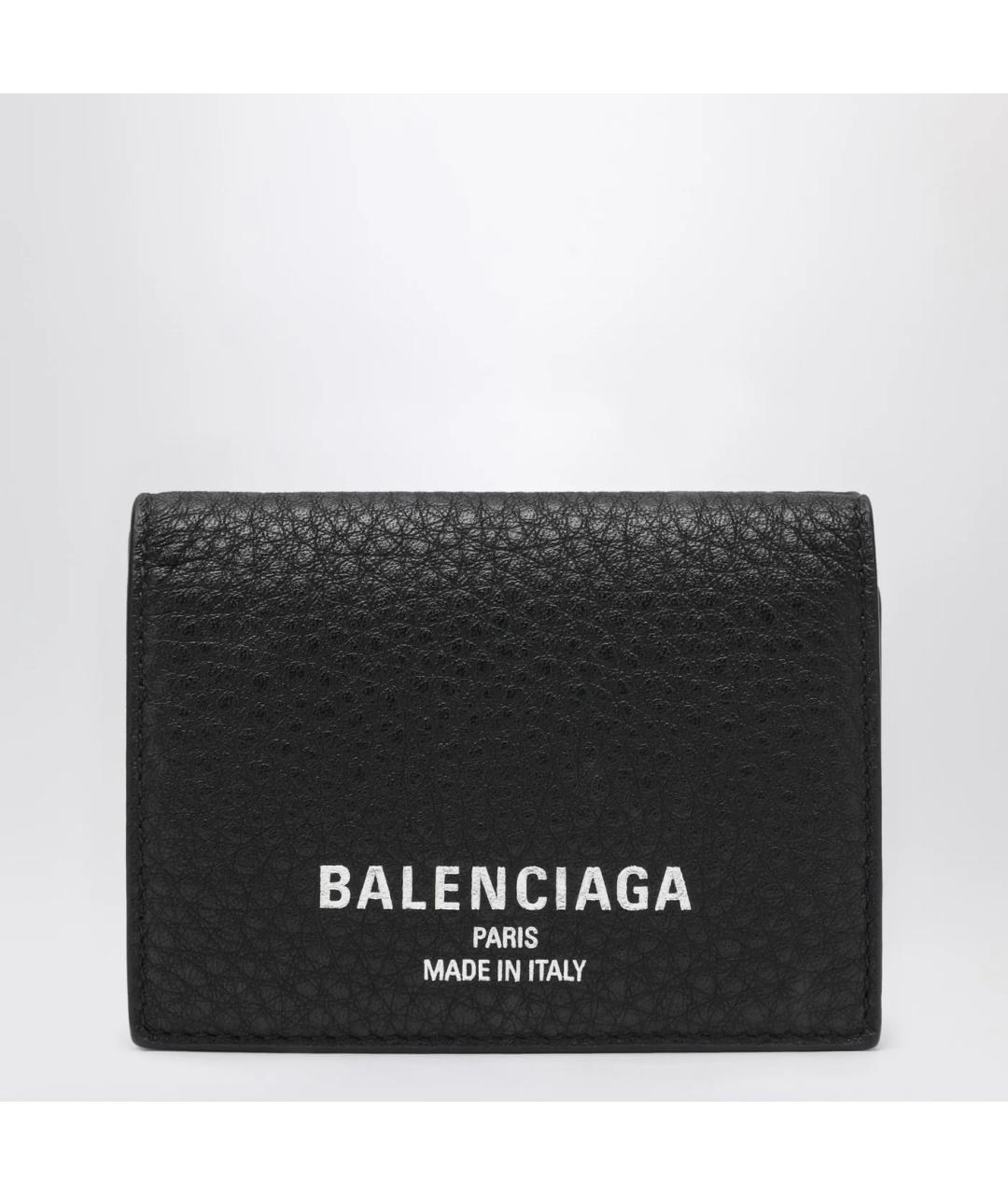 BALENCIAGA Черный кожаный кошелек, фото 3