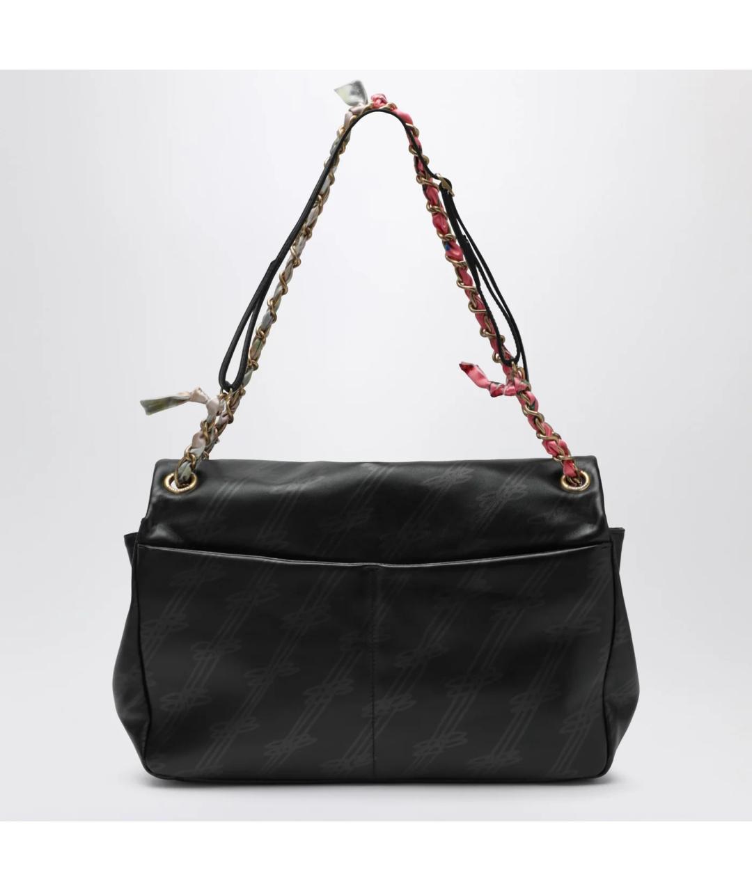 BALENCIAGA Черная кожаная сумка через плечо, фото 2