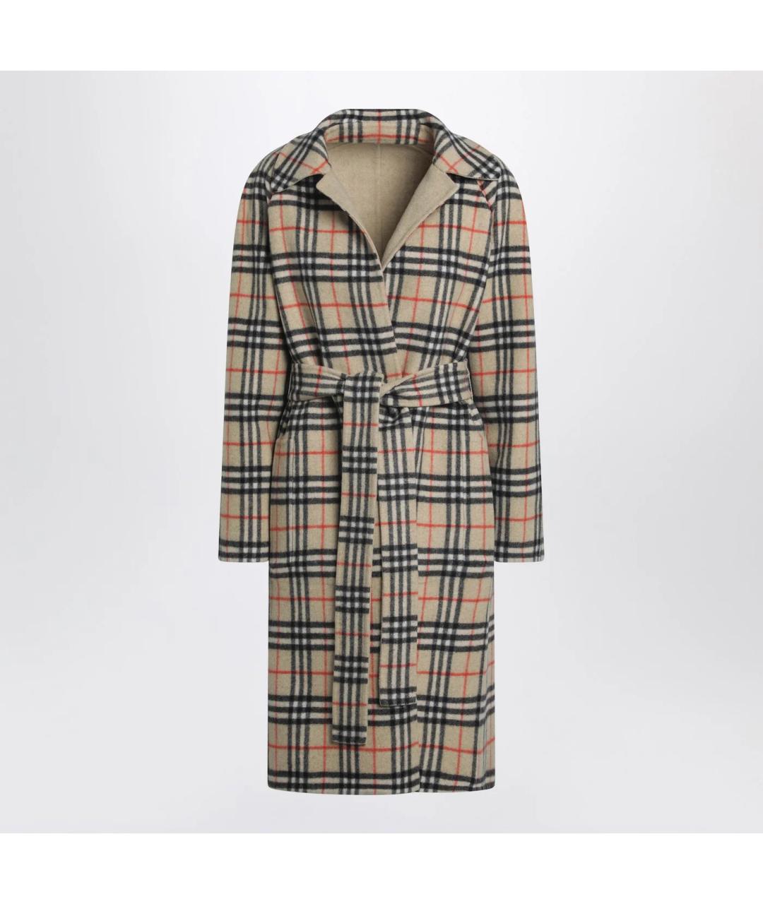 BURBERRY Бежевое шерстяное пальто, фото 3