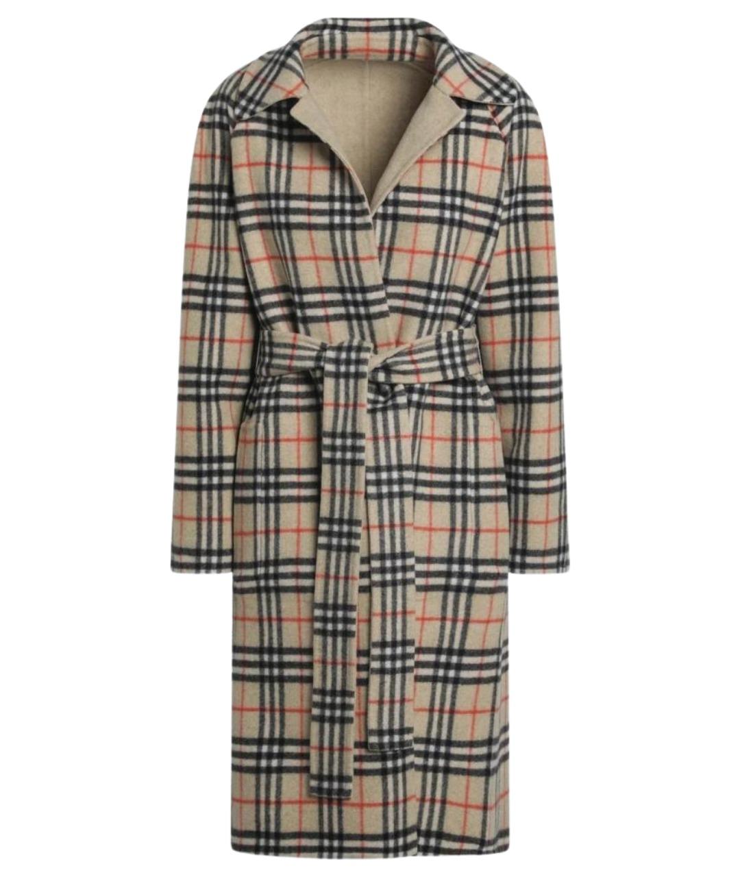 BURBERRY Бежевое шерстяное пальто, фото 1
