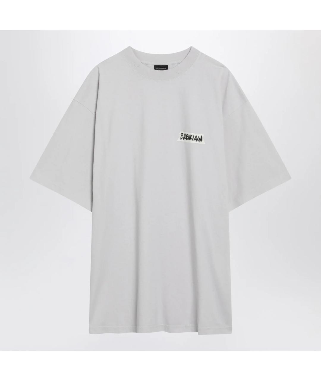 BALENCIAGA Белая хлопковая футболка, фото 3